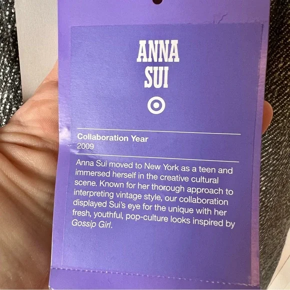 NWT ANNA SUI For Target Tweed Halter A-Line Dress—SZ. XS - Picture 14 of 17